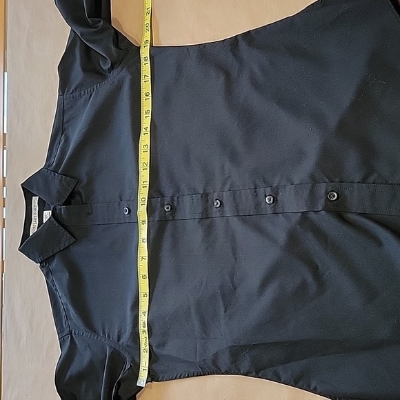 Port Authority Size XS Black Button Down Long Sleeve Blouse, Exc. Used Condition - Picture 6 of 11
